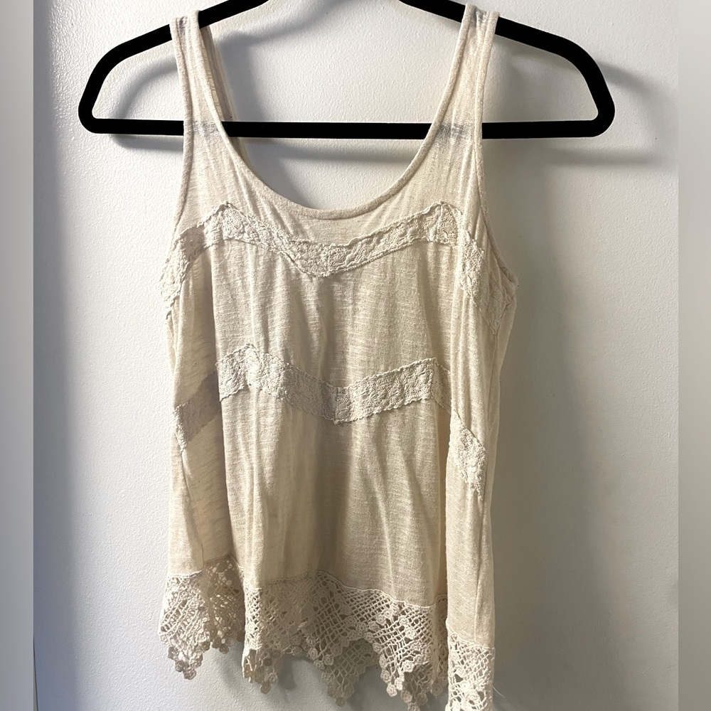 Off-white Lace Tank